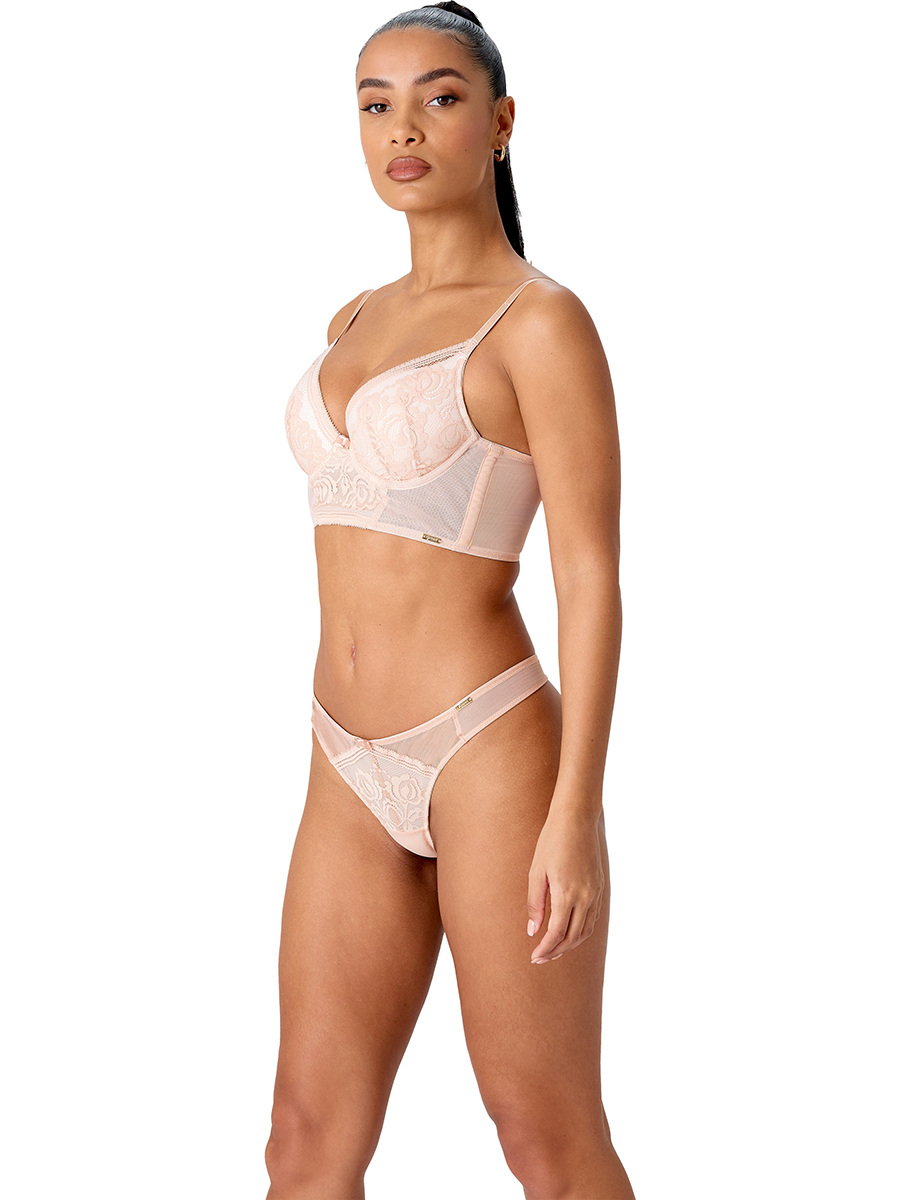 Encore Padded Longline Bra Blush Lingerie Gossard