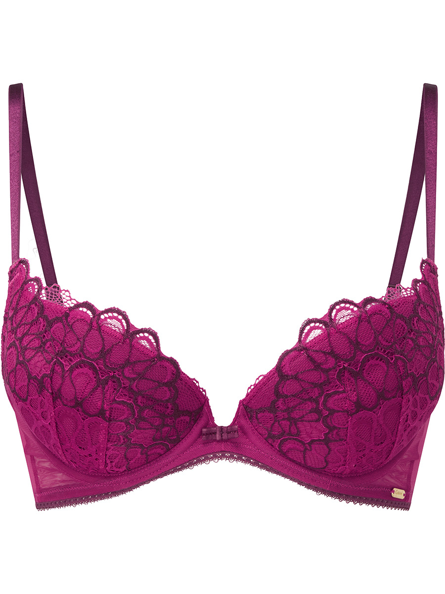 Swirl Padded Plunge Bra Raspberry Lingerie Sets Gossard