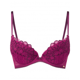 Swirl Padded Plunge Bra Raspberry Lingerie Sets Gossard