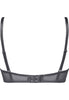 Back cutout view of Gossard charcoal microfibre Sheer Bra