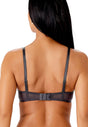 Back view of a women model wearing Gossard charcoal microfibre Sheer Bra