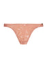 Front cutout view of Gossard cafe crème  Thong
