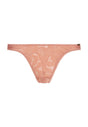 Front cutout view of Gossard cafe crème  Thong