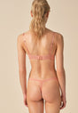 General view of a women model wearing Gossard cafe crème  Thong