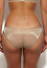 Back view of a women model wearing Gossard beige  Brief
