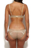 General view of a women model wearing Gossard beige  Brief