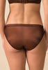 Back view of a women model wearing Gossard rich brown  Brief