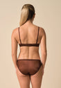 General view of a women model wearing Gossard rich brown  Brief