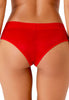 Back view of a women model wearing Gossard salsa red  Short