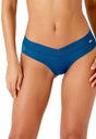 Front view of a women model wearing Gossard teal  Short