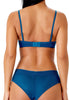 General view of a women model wearing Gossard teal  Short