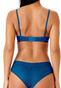 General view of a women model wearing Gossard teal  Short