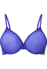 Front cutout view of Gossard spectrum blue microfibre Sheer Bra