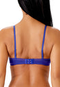 Back view of a women model wearing Gossard spectrum blue microfibre Sheer Bra