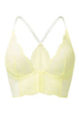 Front cutout view of Gossard lemon microfibre Deep V Bralet