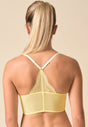 Back view of a women model wearing Gossard lemon microfibre Deep V Bralet