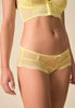 Front view of a women model wearing Gossard lemon microfibre Short