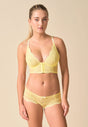 Full-body view of a women model wearing Gossard lemon microfibre Short