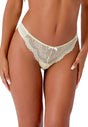 Front view of a women model wearing Gossard lemon microfibre Thong