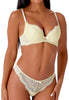 Full-body view of a women model wearing Gossard lemon microfibre Thong