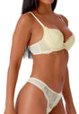 General view of a women model wearing Gossard lemon microfibre Thong