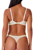 General view of a women model wearing Gossard lemon microfibre Thong