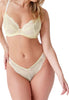 General view of a women model wearing Gossard lemon microfibre Thong