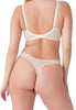 General view of a women model wearing Gossard lemon microfibre Thong