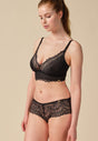 General view of a women model wearing Gossard black  Short