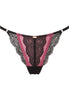 Front cutout view of Gossard burgundy/black  Thong