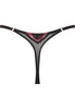 Back cutout view of Gossard burgundy/black  Thong
