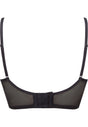 Back cutout view of Gossard black  Padded Longline Bra
