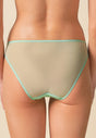 Back view of a women model wearing Gossard brook green microfibre Brief