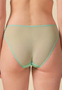 General view of a women model wearing Gossard brook green microfibre Brief
