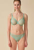 General view of a women model wearing Gossard brook green microfibre Brief