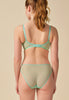 General view of a women model wearing Gossard brook green microfibre Brief
