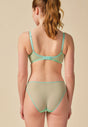 General view of a women model wearing Gossard brook green microfibre Brief