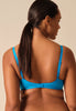 Back view of a women model wearing Gossard atomic blue microfibre Sheer Bra