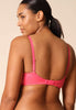 General view of a women model wearing Gossard paradise pink microfibre Sheer Bra