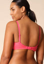 General view of a women model wearing Gossard paradise pink microfibre Sheer Bra