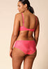 General view of a women model wearing Gossard paradise pink microfibre Sheer Bra