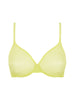 Front cutout view of Gossard sunny lime microfibre Sheer Bra