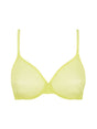 Front cutout view of Gossard sunny lime microfibre Sheer Bra