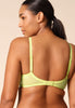 General view of a women model wearing Gossard sunny lime microfibre Sheer Bra