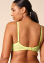 General view of a women model wearing Gossard sunny lime microfibre Sheer Bra
