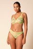 General view of a women model wearing Gossard sunny lime microfibre Sheer Bra