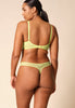 General view of a women model wearing Gossard sunny lime microfibre Sheer Bra