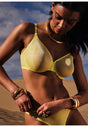 General view of a women model wearing Gossard sunny lime microfibre Sheer Bra