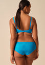 General view of a women model wearing Gossard atomic blue microfibre Short