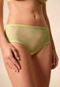General view of a women model wearing Gossard sunny lime microfibre Short